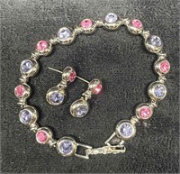 Joan Rivers Matching Bracelet & Earring Set