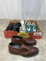 Men’s dress shoes, Converse, and Puma shoes.