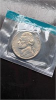 Uncirculated 1972 Jefferson Nickel In Mint Cello