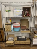 Shelf Contents:  Metal Baskets, Paper Towel,