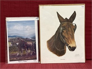 2 Signed Prints: Lois Todd, ‘Keith’s Mules’,