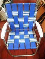 vintage alum. folding lawn chair