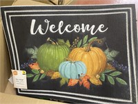 heavy rubber door mat WELCOME PUMPKINS