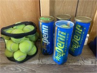 Lot of tennis balls