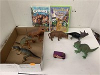 Croods DVD, Veggie Tales Dvd, Dino Toys, Misc