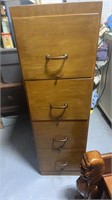 Four Drawer Wood File Cabinet
