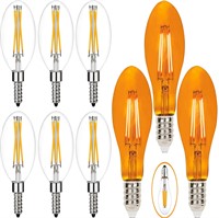 NEW $57 9PK Light Bulbs- 6 Warm White/ 3 Orange