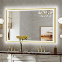 TokeShimi 55x36 LED Mirror - Gold Frame