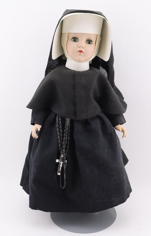 Vintage Plastic Nun Doll