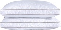 NEW $78 (S/Q) 2PK Goose Feathers and Down Pillows