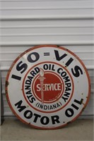 Vintage Double Sided Standard Oil Sign
