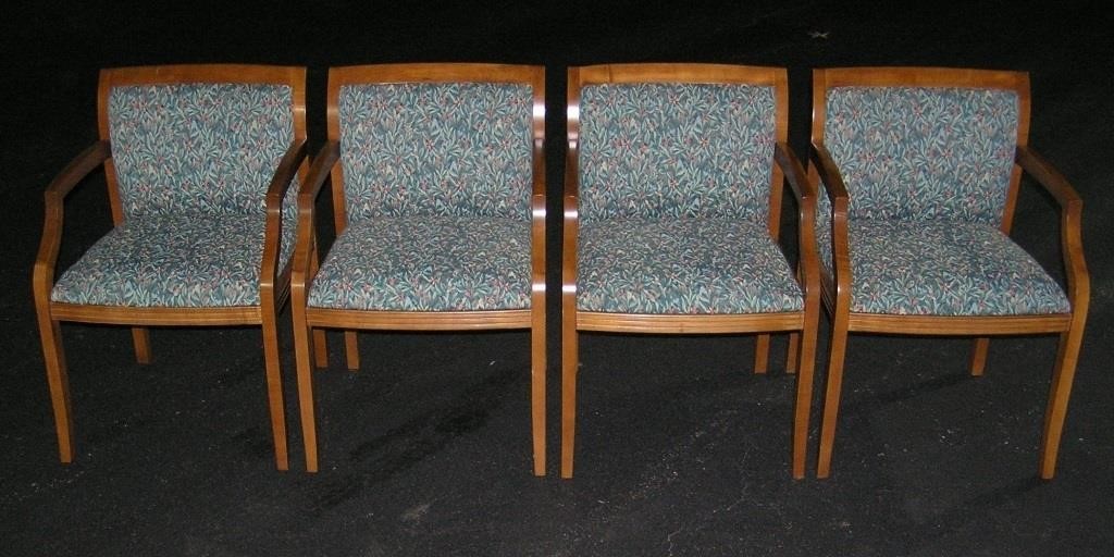 Group of 4 Mid Century modern arm chairs