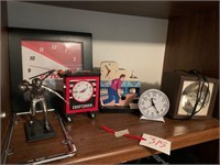 ASSORTMENT OF CLOCKS AND MISC