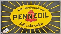 "Pennzoil Safe Lubrication" Porcelain Sign