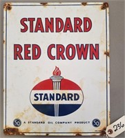 "Standard Red Crown" Porcelain SIgn
