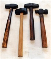 4 smithing hammers, 1 is Athatool Cast Steel 2 1/2