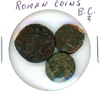 3 Roman Coins - A.D./B.C.(?)