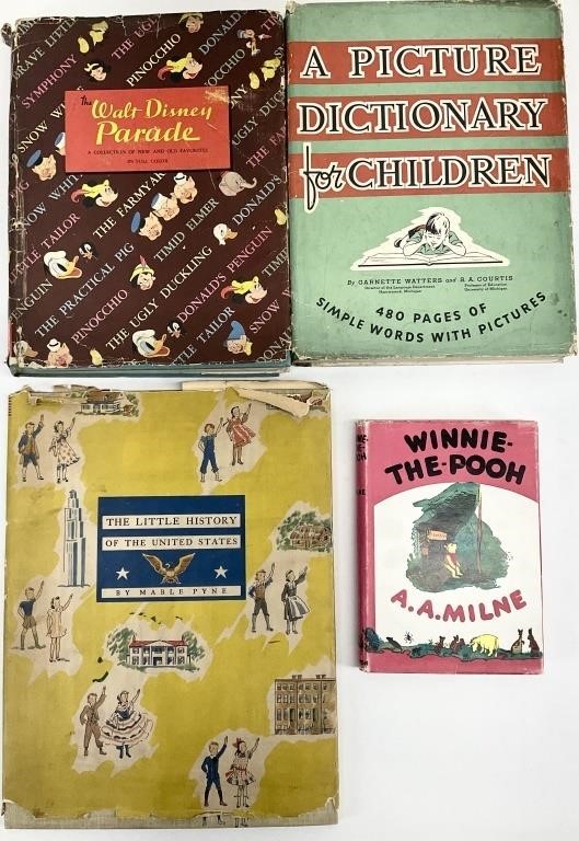 4 Vintage Children's Books, Incl. Disney