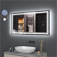 36" X 18" Led Bathroom Mirror With Lights Framed