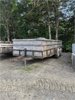 16' Utility Trailer with Wooden Sides, Heavy Duty