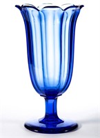 PRESSED EIGHT-PANEL CELERY GLASS / VASE, medium