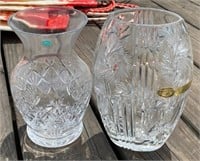 2 Leaded Crystal Vases