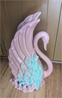 Royal Haeger Large Pink & Blue Swan Vase