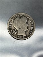 1913 Barber Dime -90% Silver Bullion Coin