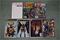 7 modern age Marvel comic books, X-Men, Avengers;