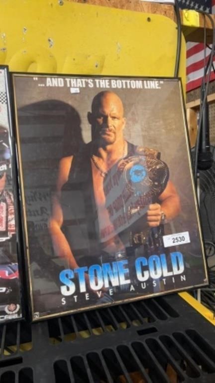 Stone Cold Steve Austin framed poster