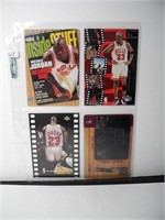(4) Michael Jordan oversized cards various years