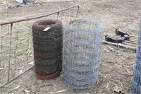 2 rolls of fence wire , 1 wire gate