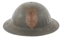 US WWI M1917 HELMET 1ST INF DIV LINER & CHINSTRAP