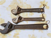 Crescent adjustable wrenches (3)