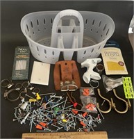 ITEMS FROM THE DRAWER W/PLASTIC TOTE CARRIER