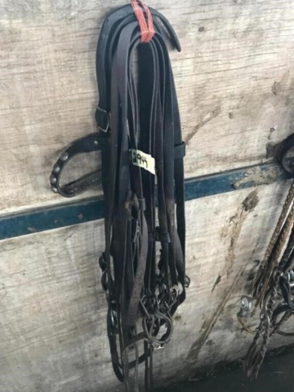 2 - Leather Bridles c/w Reins & Bits