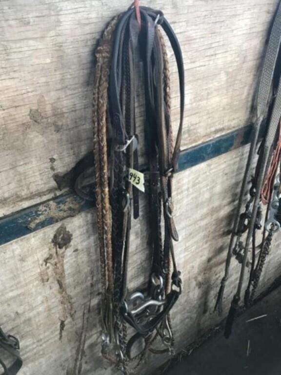 2 - Leather Bridles c/w Reins & Bits