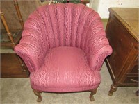 Ladies Upholstered Side Chair with Claw and Ball