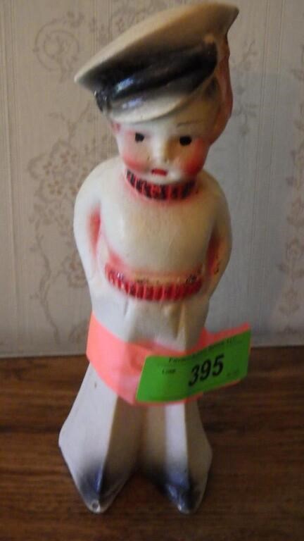 VINTAGE CHALKWARE SAILOR GIRL   9 3/4"