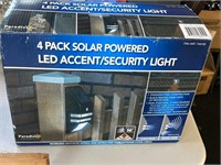4-Pack Solar Powered LED Security Light in Box