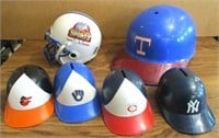 Group of Sports Cap Banks, Helmet, Cap