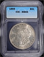 1898 MORGAN DOLLAR ICG MS65