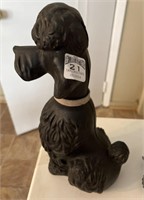 Vintage cast iron poodle bank 11.25"