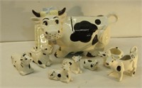Cow Cookie Jar and Table Set