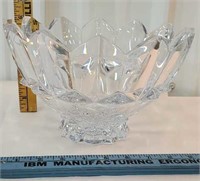 Very heavy beautiful glass bowl with ground