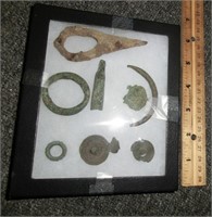 collection of dug metal artifacts case does not