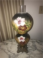 Electric Floral Hurricane Lamp