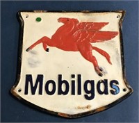 Mobilgas Pegasus Cast Iron Sign