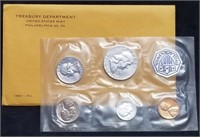 1961 US Mint Silver Proof Set in Envelope