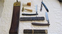 Vintage Shaving Equip - Straight razors & strops